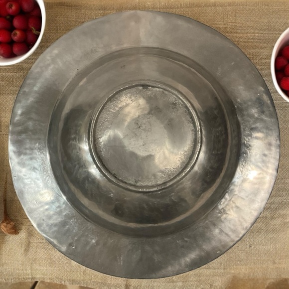 Large Serving Bowl & Set Of 4 Chargers Handcrafted In Mexico STAR Embellishment - Picture 5 of 11